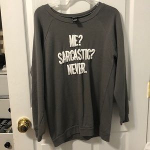 graphic crew neck hoodie